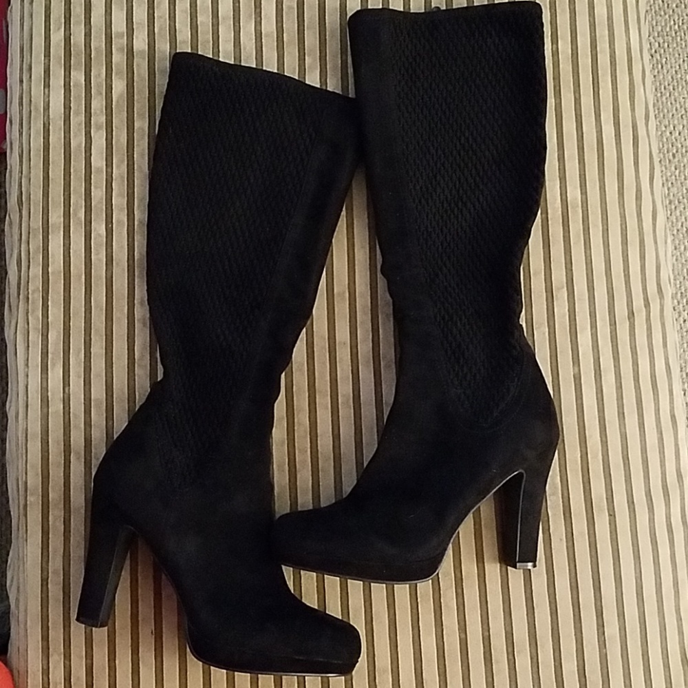 Black knee high boots
